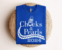 Load image into Gallery viewer, Chucks &amp; Pearls White Letters
