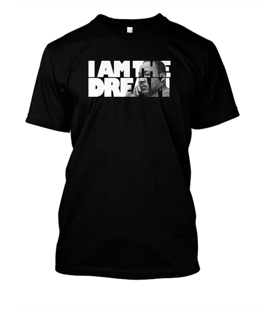 Black t-shirt featuring the text I AM The Dream in white, inspired by Martin Luther King Jr. for #MLKDay.