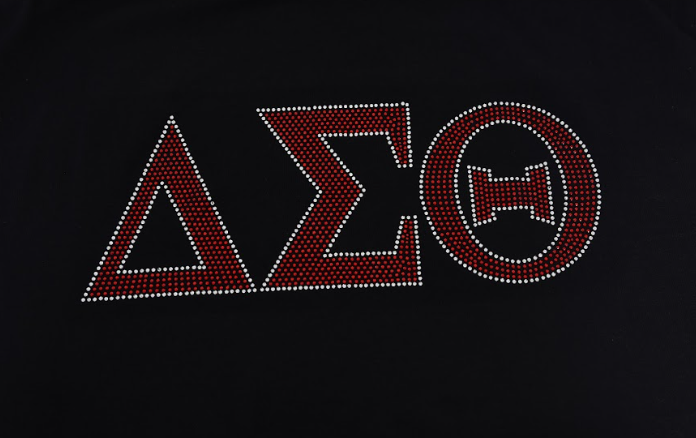 Greek Lettering Rhinestone T-Shirt