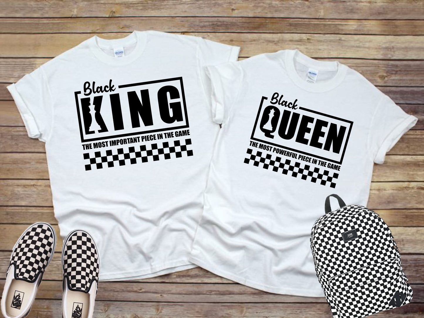 Black King  and Black Queen The Most Important Piece In The Game Shirt