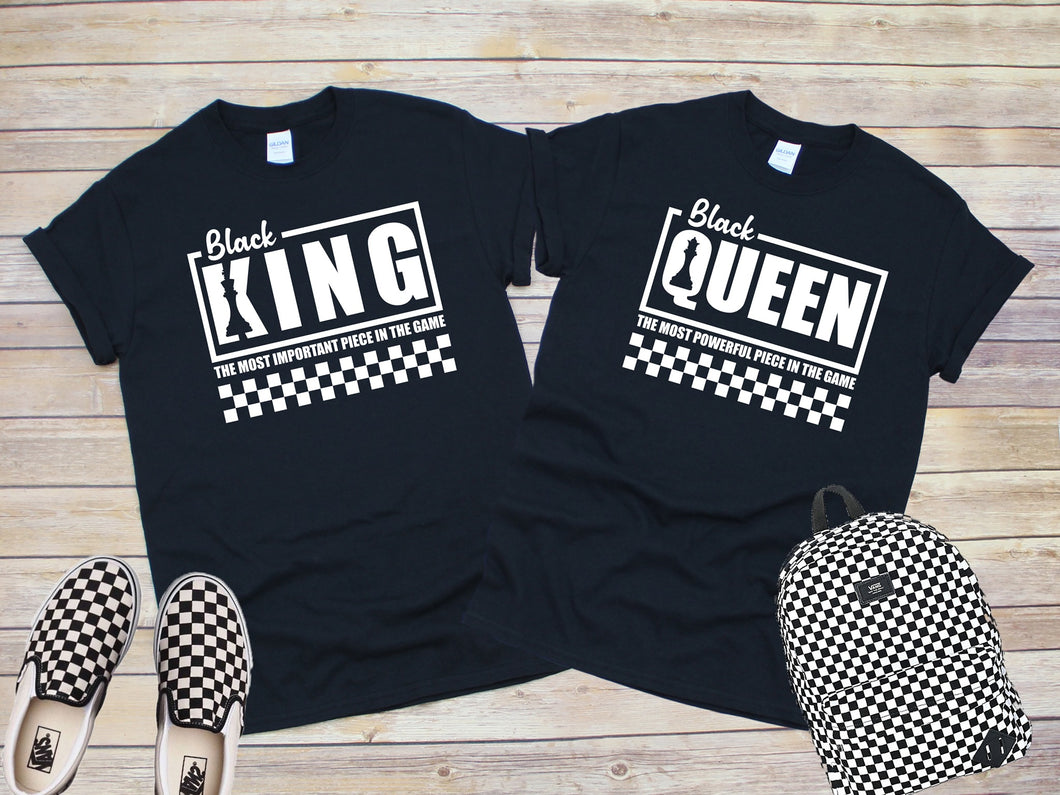 Black King  and Black Queen The Most Important Piece In The Game Shirt