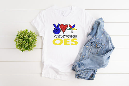OES Peace, Love, Light Shirt