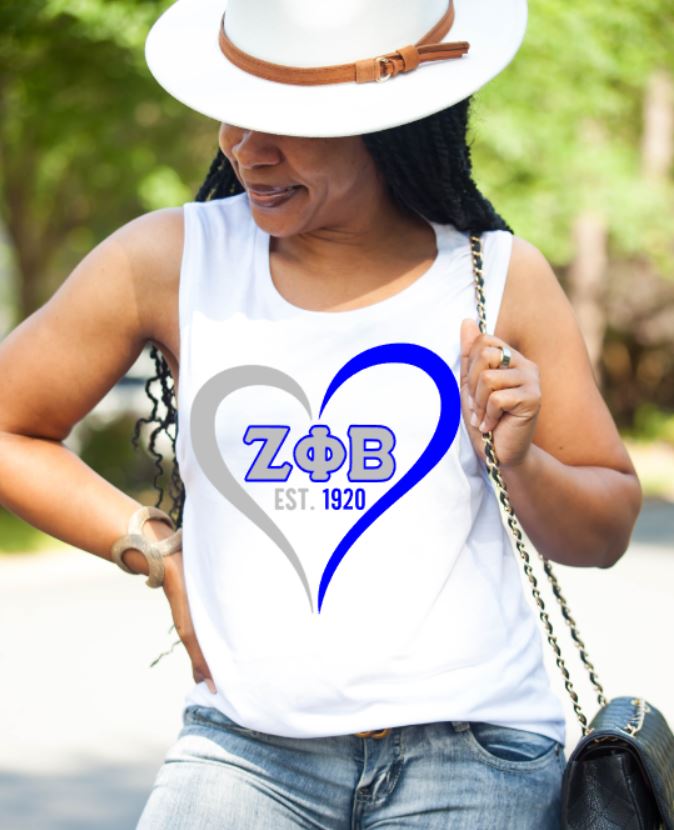 Zeta Phi Beta Heart Shirt